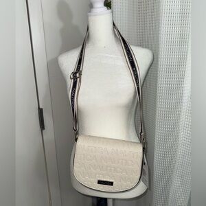 Nautica beige cross body purse